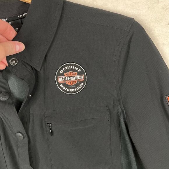 Harley Davidson Performance Fast Dry Vented classic Shirt black women's medium - Picture 5 of 12